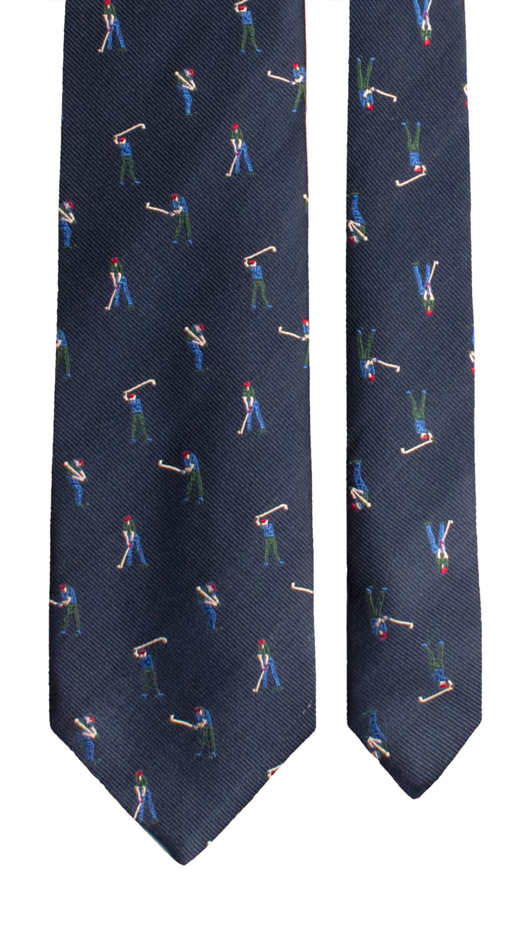Cravatta di Seta Blu Fantasia Multicolor 1873 Graffeo Cravatte Made in Italy Pala