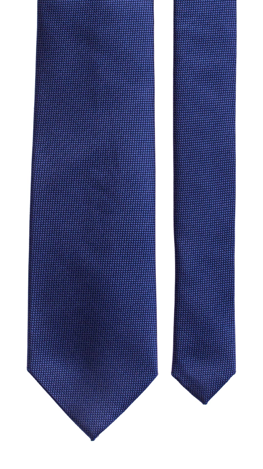 Cravatta di Seta Blu Navy Tinta Unita 7025 Pala