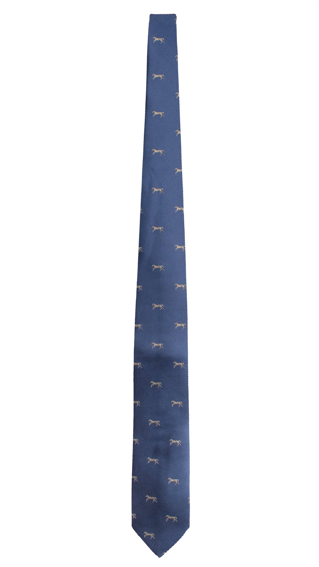 Cravatta di Seta Blu Navy con Animali 2074 Graffeo Cravatte Made in Italy Intera