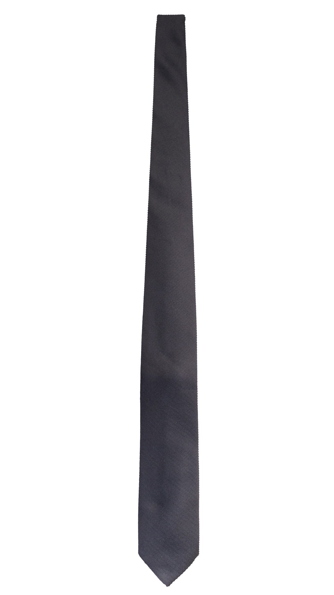 Cravatta di Seta Blu Notte Tinta Unita 1840 Graffeo Cravatte Made in Italy Intera