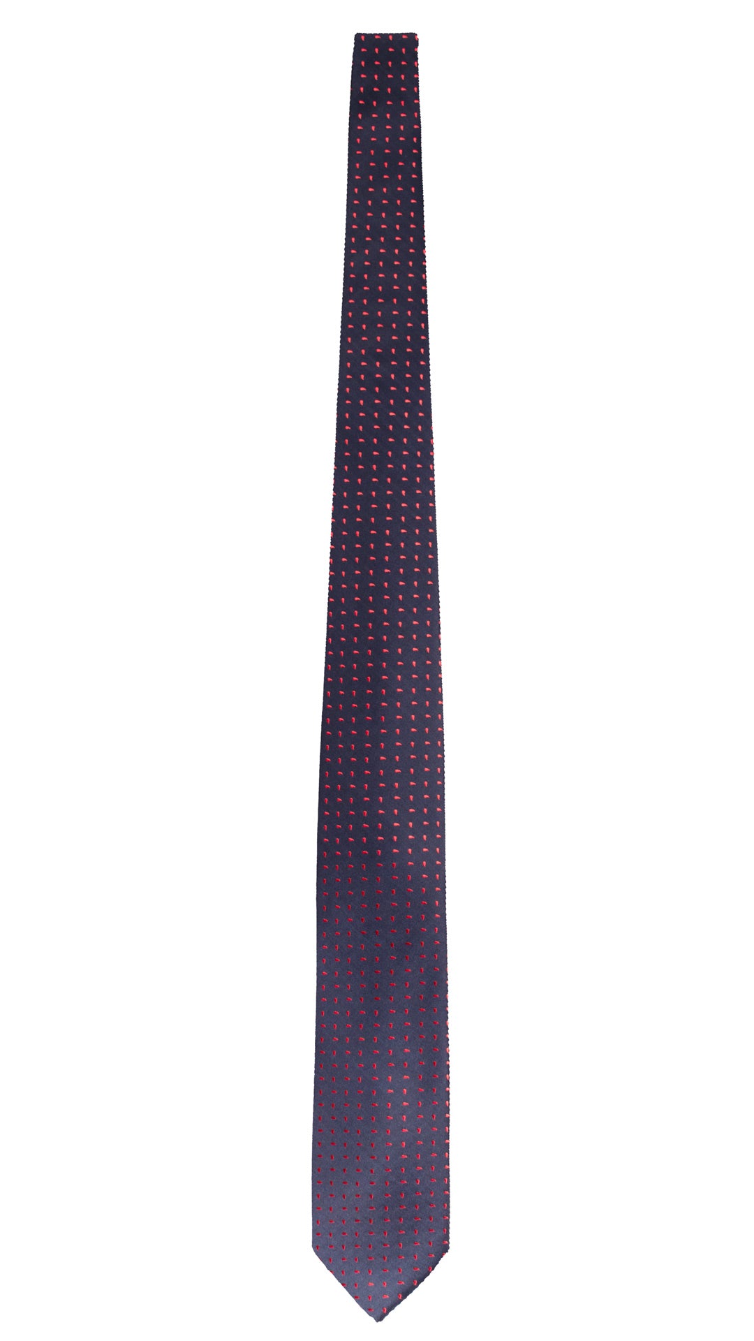 Cravatta di Seta Blu Paisley Rosso 1777 Graffeo Cravatte Made in Italy Intera