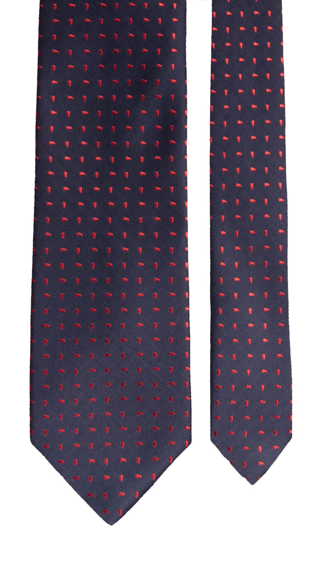 Cravatta di Seta Blu Paisley Rosso 1777 Graffeo Cravatte Made in Italy Pala