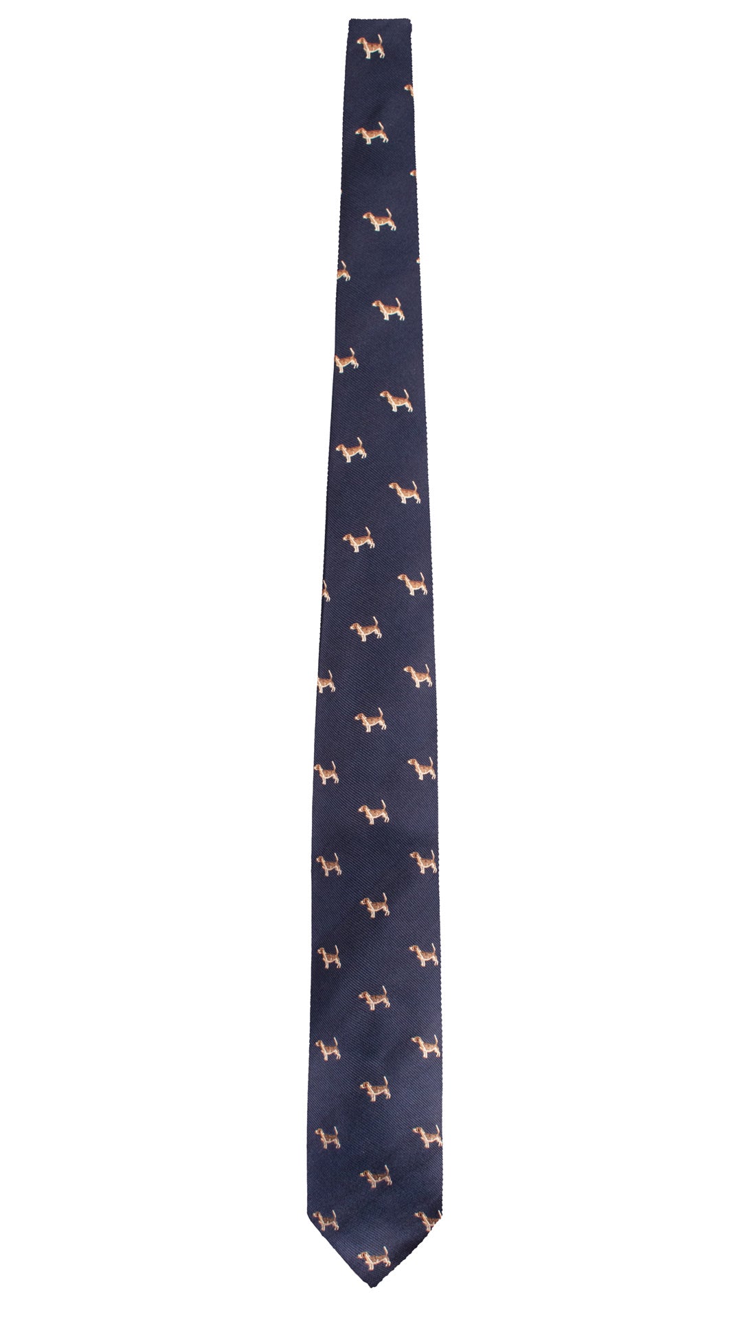 Cravatta di Seta Blu con Animali 1874 Graffeo Cravatte Made in Italy Intera