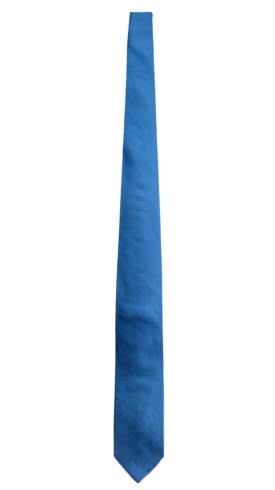 Cravatta di Seta Bluette Tinta Unita 1799 Graffeo Cravatte Made in Italy Intera