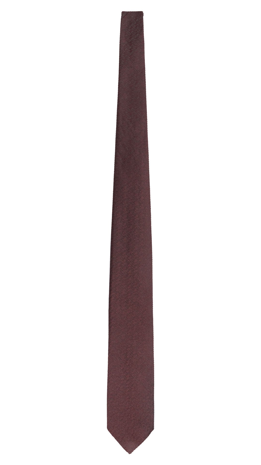 Cravatta di Seta Bordeaux Fantasia Tono su Tono 7748 Made in Italy Graffeo Cravatte Intera