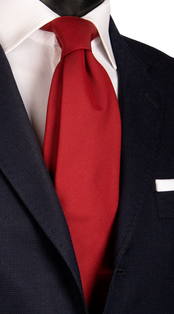 Cravatta di Seta Bordeaux Tinta Unita Made in italy Graffeo Cravatte