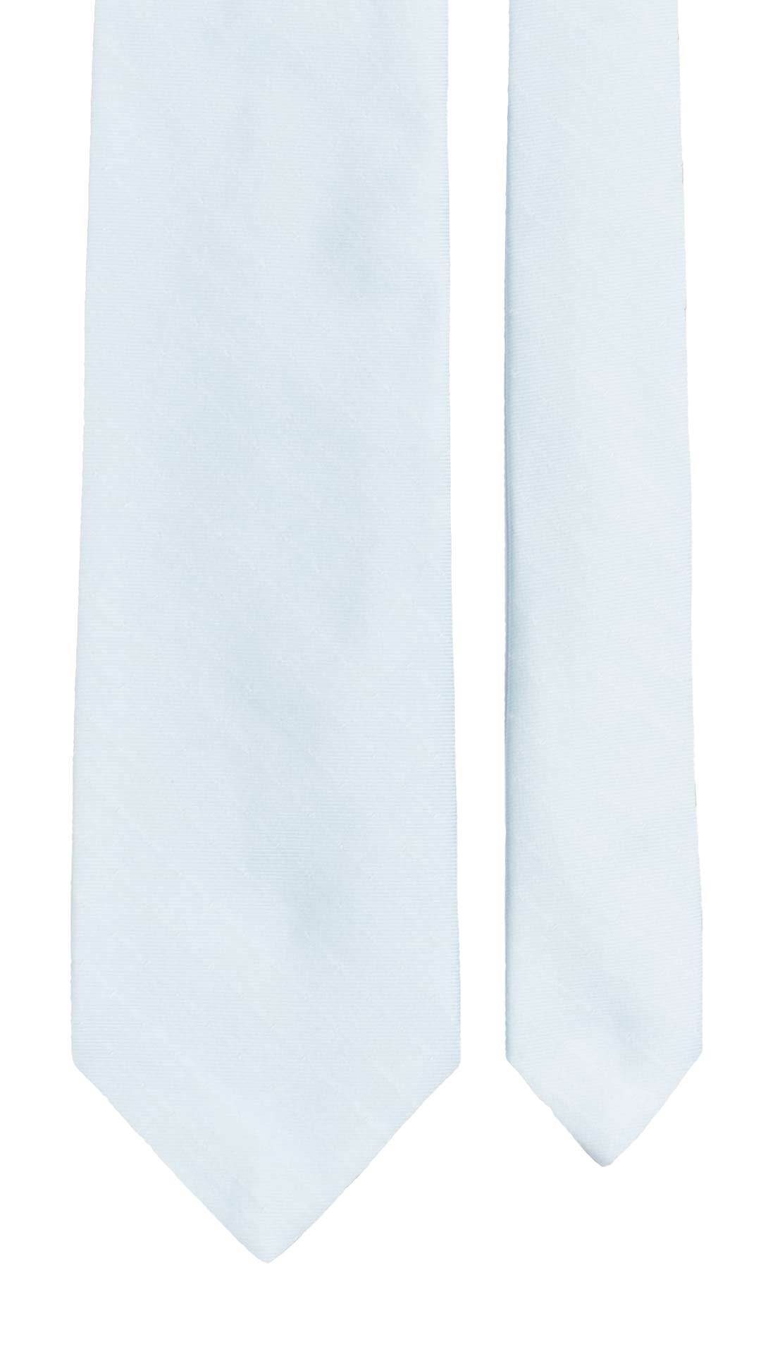 Cravatta di Seta Celeste Fantasia Bianco 7738 Made in italy Graffeo Cravatte Pala