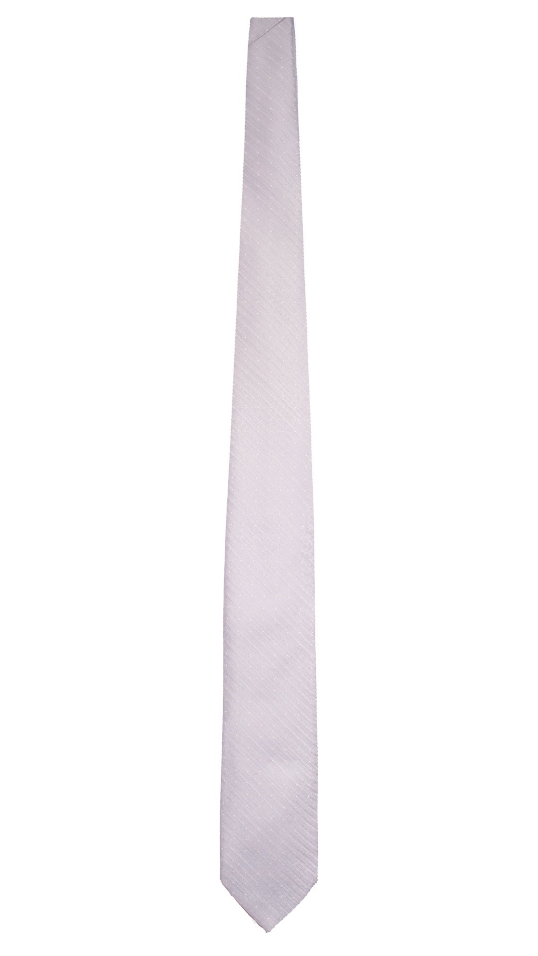 Cravatta di Seta Celeste Polvere Punto a Spillo Bianco 7535 Made in Italy Graffeo Cravatte Intera
