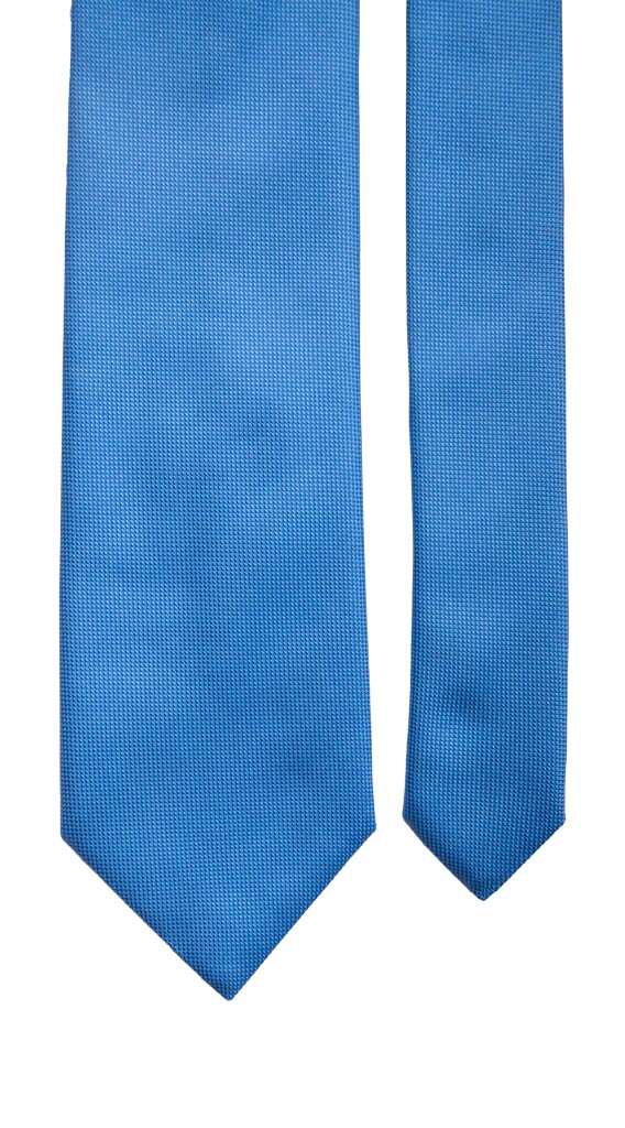 Cravatta di Seta Celeste Tinta Unita Made in Italy Graffeo Cravatte Pala