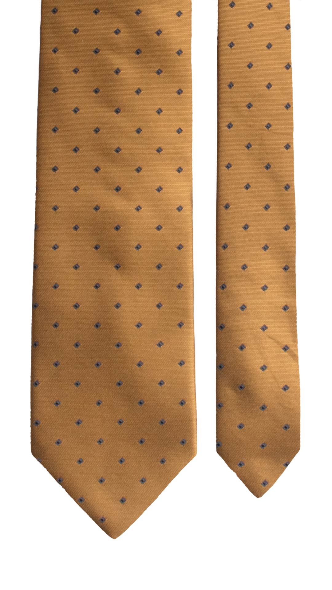 Cravatta di Seta Color Bronzo Fantasia Nera 1759 Graffeo Cravatte Made in Italy Pala