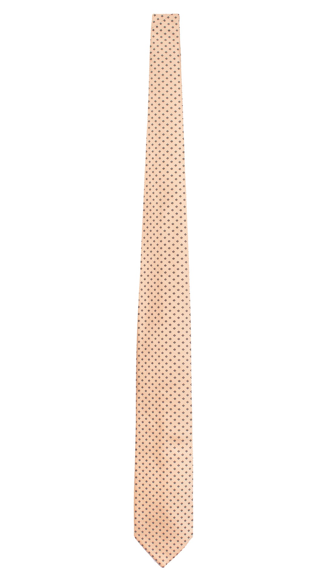 Cravatta di Seta Color Corda Fantasia Blu 7565 Made in Italy Graffeo Cravatte Intera