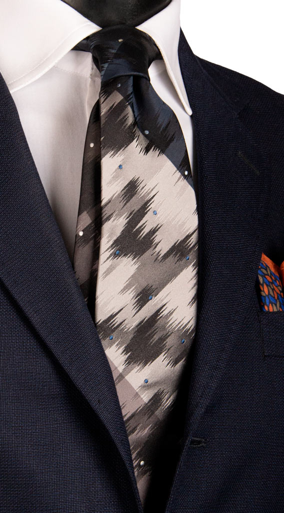 Cravatta di Seta Fantasia a Pois Multicolor Made in Italy Graffeo Cravatte