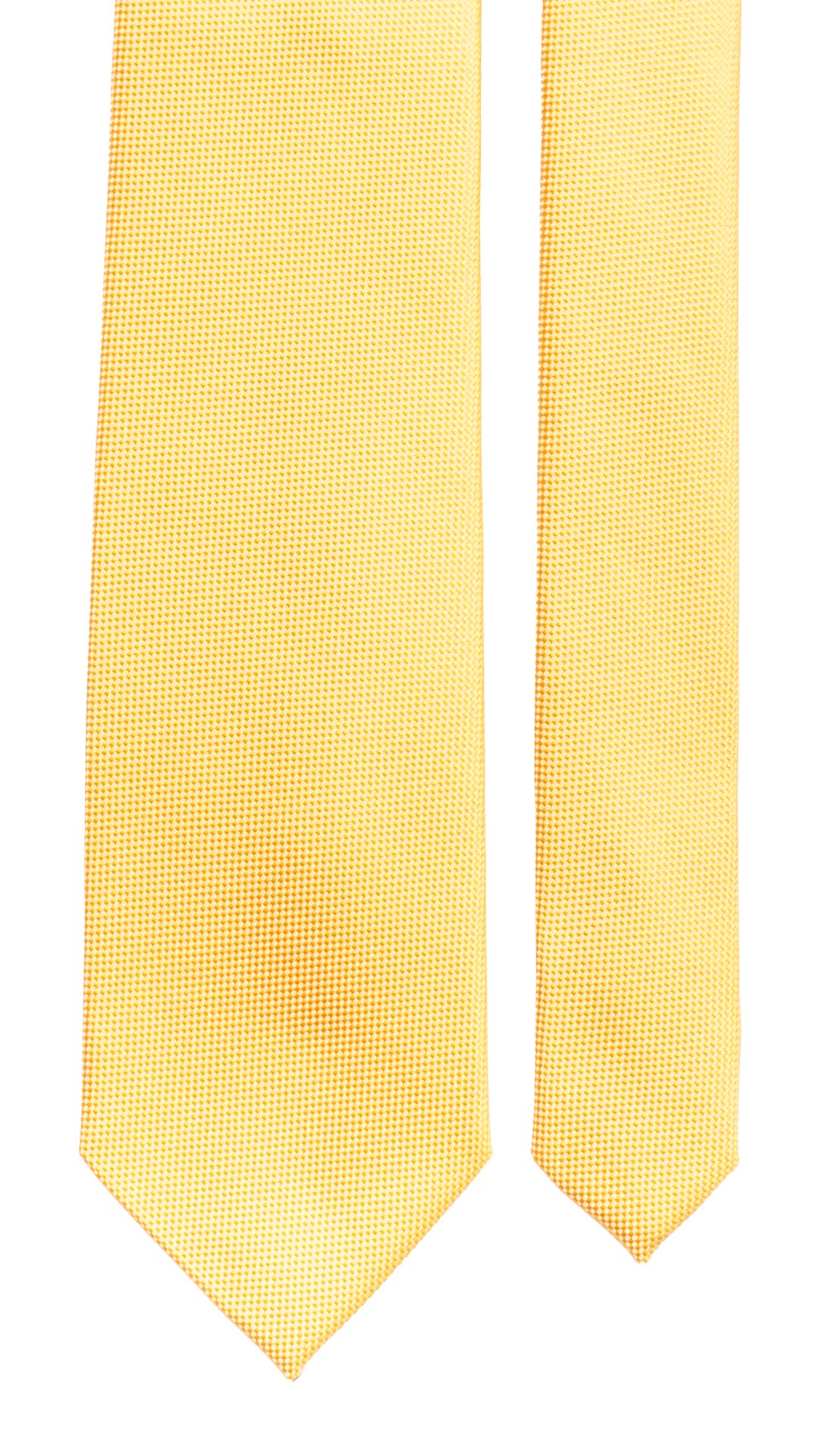 Cravatta di Seta Gialla Tinta Unita 7035 Pala