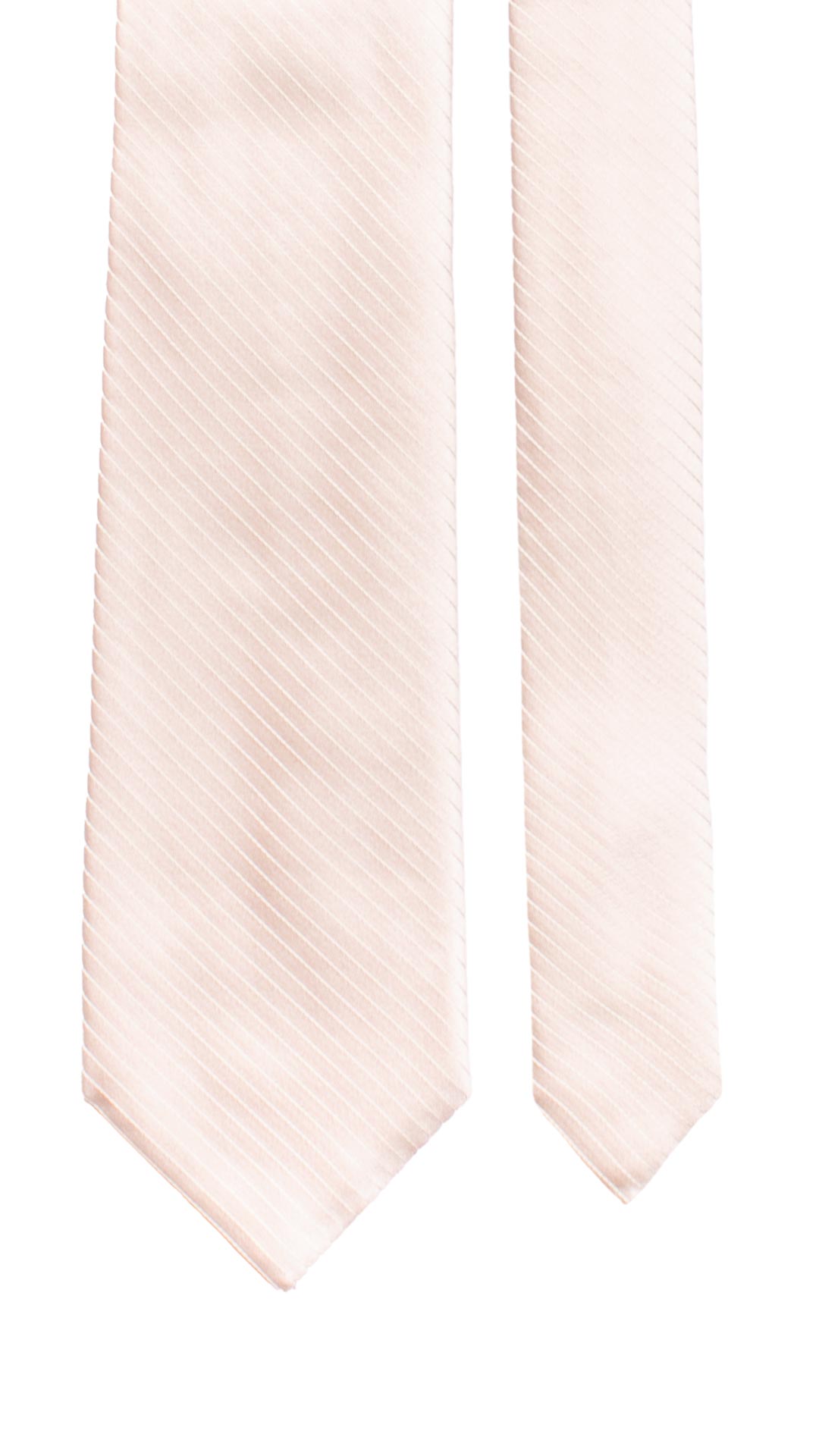 Cravatta di Seta Rosa con Righe Bianche 7464 Made in Italy Graffeo Cravatte Pala