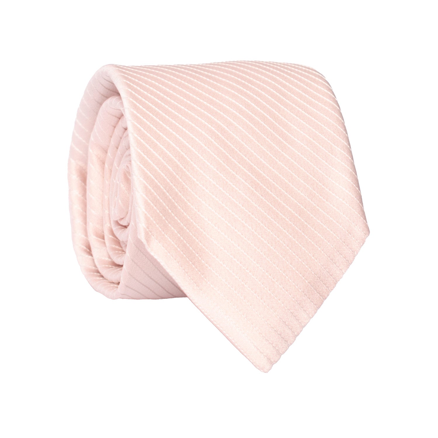 Cravatta di Seta Rosa con Righe Bianche 7464 Made in Italy Graffeo Cravatte Rotolo