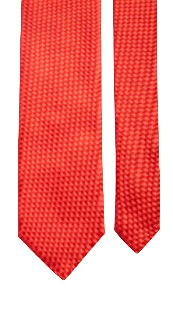 Cravatta di Seta Rossa Tinta Unita Made in italy Graffeo Cravatte Pala