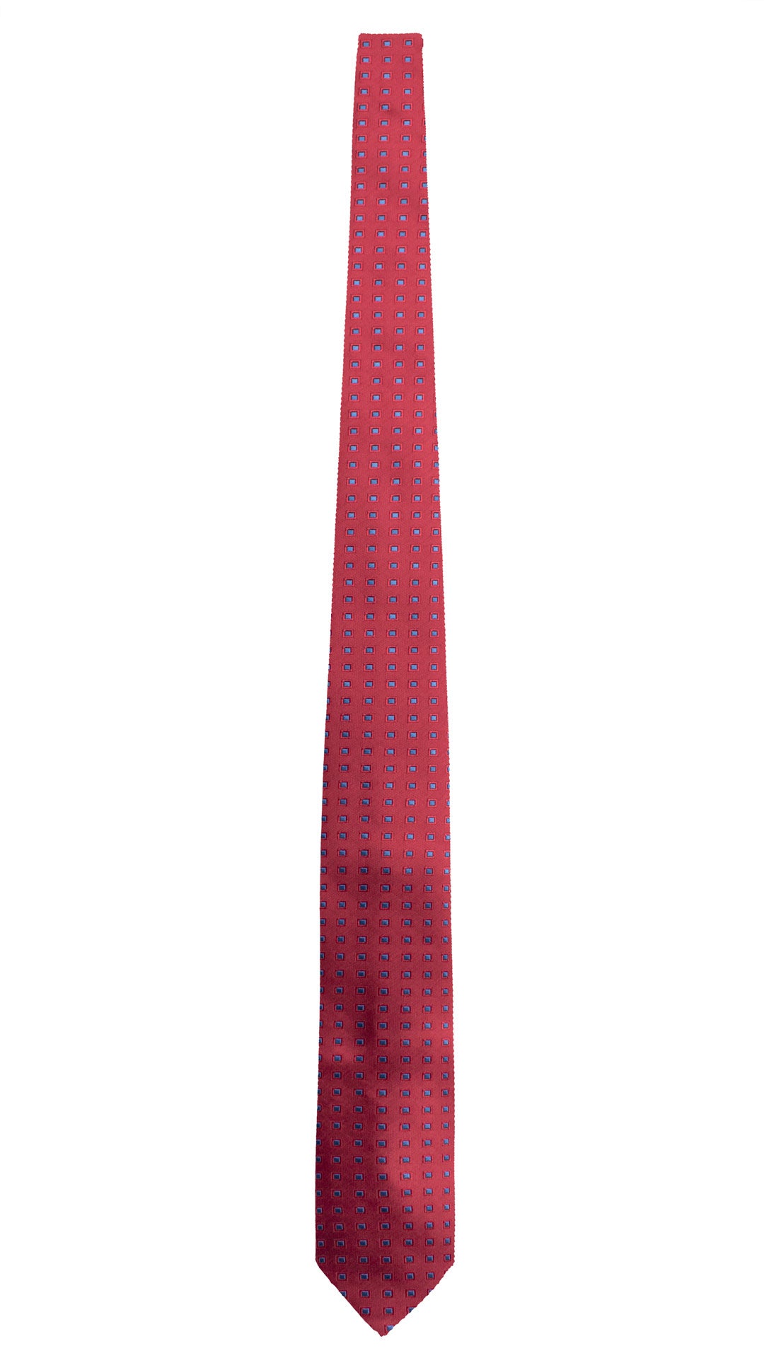 Cravatta di Seta Rosso Bordeaux Fantasia Bluette 1947 Graffeo Cravatte Made in Italy Intera