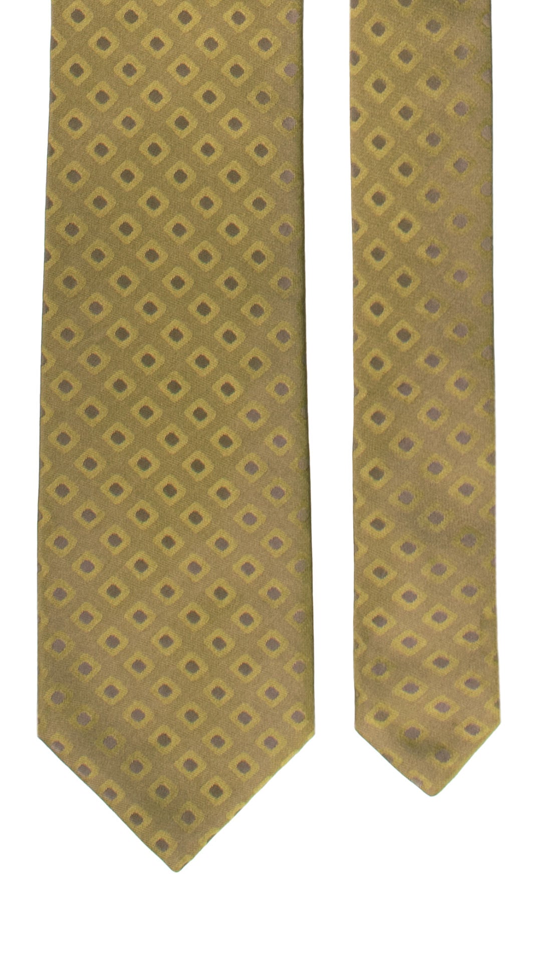 Cravatta di Seta Verde Cangiante Fantasia Viola 7285 Graffeo Cravatte Made in Italy Pala