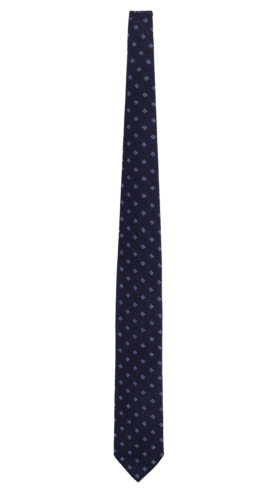 Cravatta in Lana Cashmere Blu Fantasia Celeste L1217 Made in Italy Graffeo Cravatte Intera
