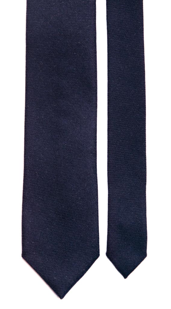 Cravatta in Lana Cashmere Blu Tinta Unita Made in italy Graffeo Cravatte