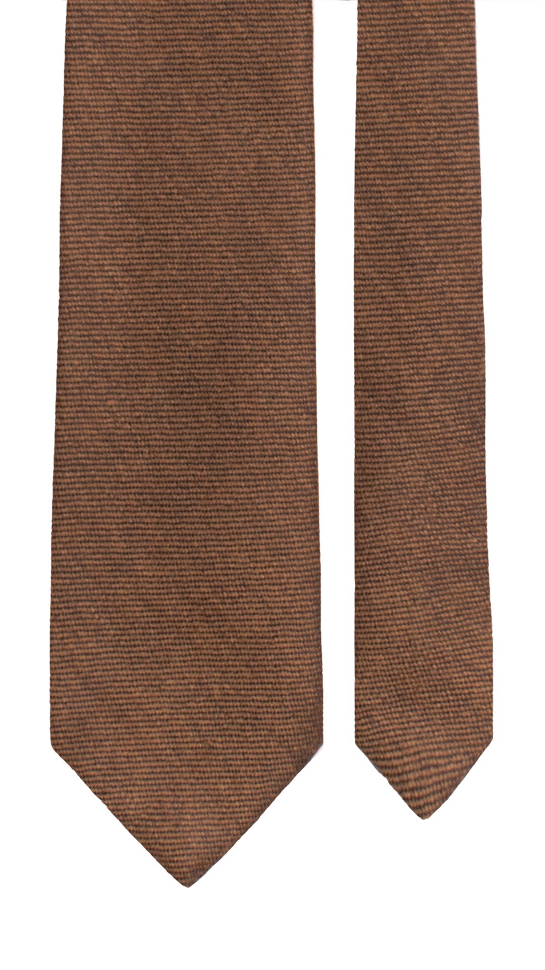 Cravatta in Lana Cashmere Marrone Blu Tinta Unita L1281 Made in Italy Graffeo Cravatte Pala