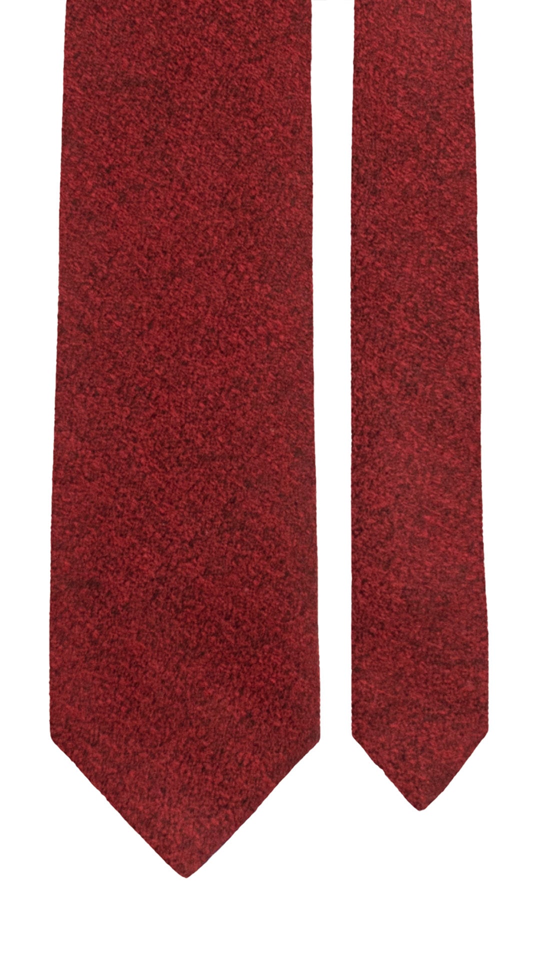 Cravatta in Lana Seta Fiammata Rosso Bordeaux L1265 Made in Italy Graffeo Cravatte Pala