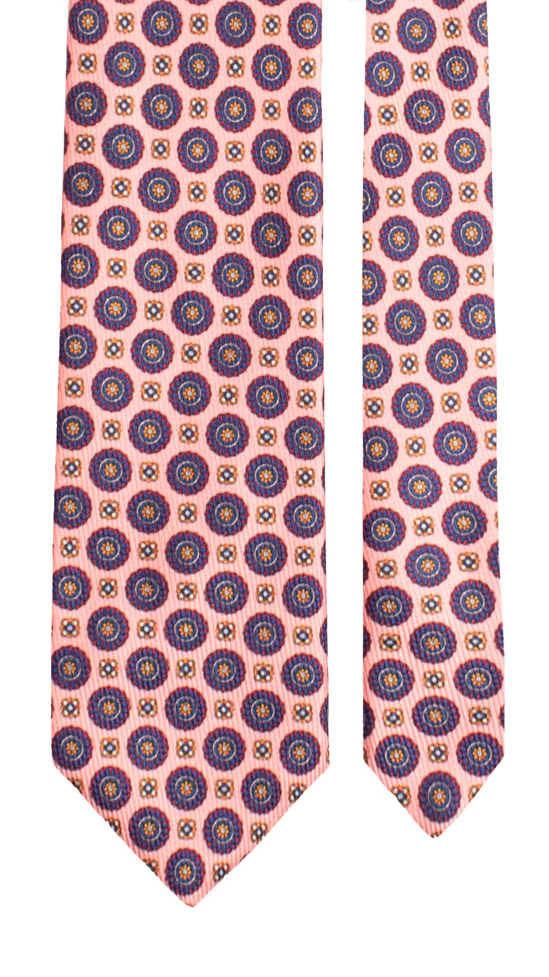 Cravatta in Saia di Seta Rosa Fantasia Multicolor SA55 Graffeo Cravatte Made in Italy 
Pala