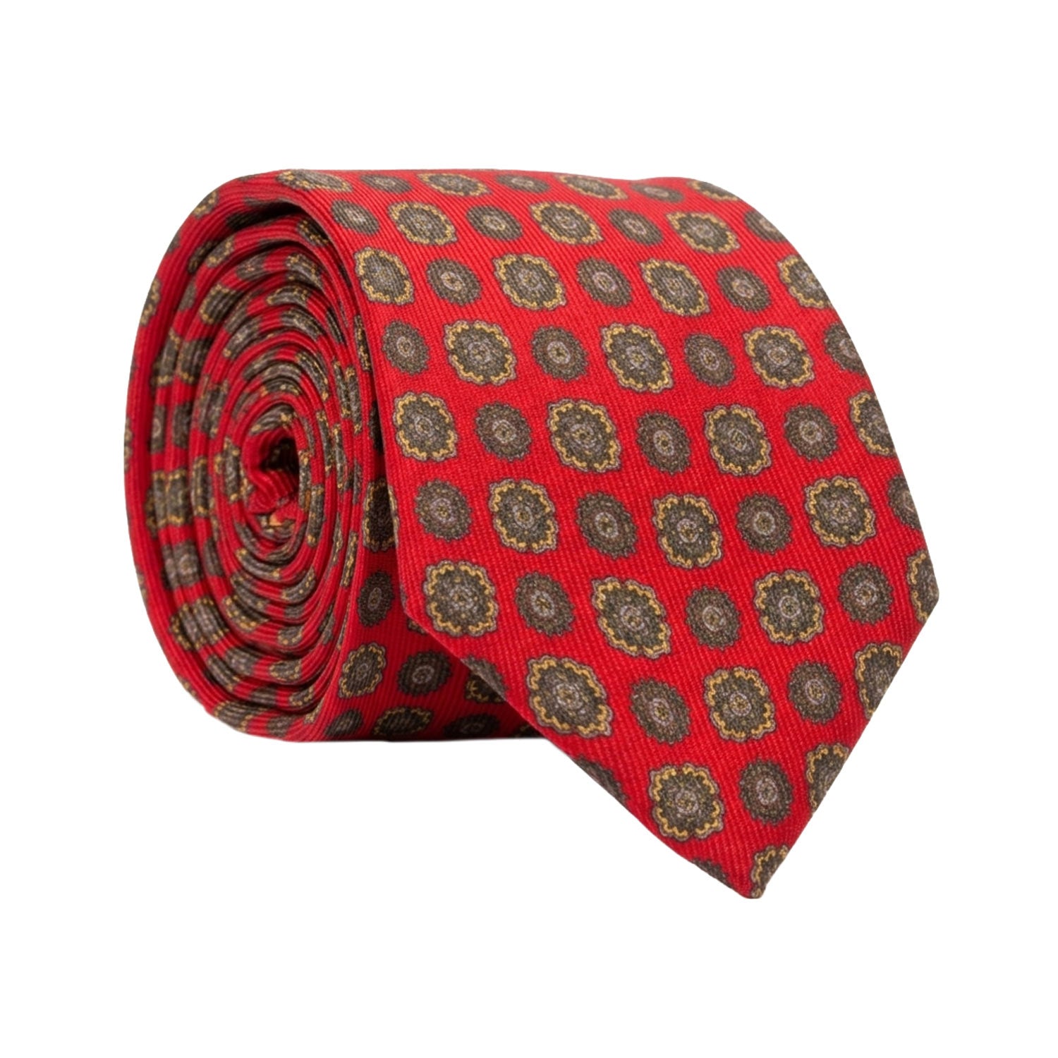 Cravatta in Saia di Seta Rosso Corallo Fantasia Multicolor SA53 Graffeo Cravatte Made in Italy
Rotolo