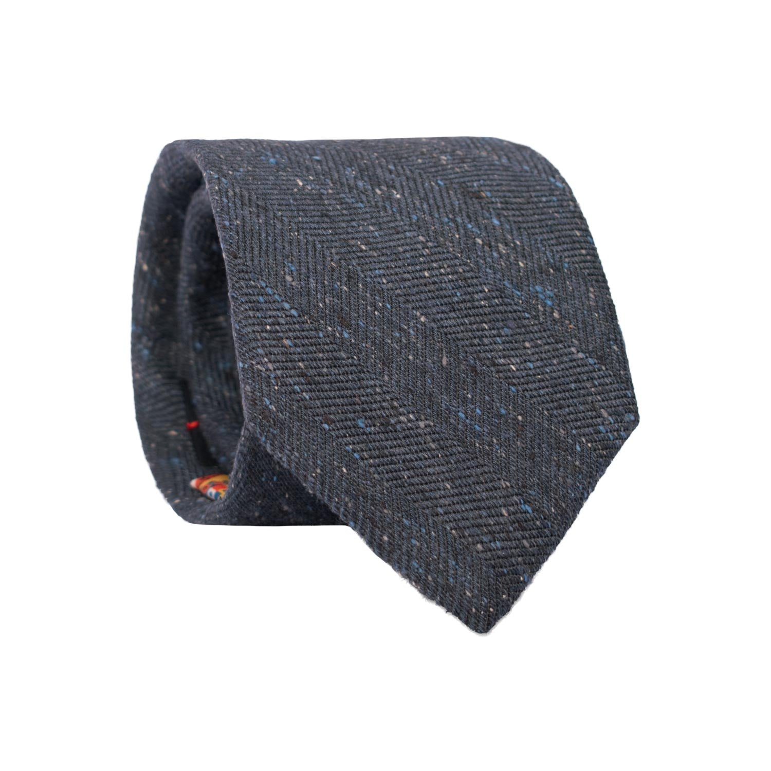 Cravatta-in-Seta-Lino-Blu-Lisca-di-Pesce-Effetto-Tweed-Multicolor-7116
Rotolo