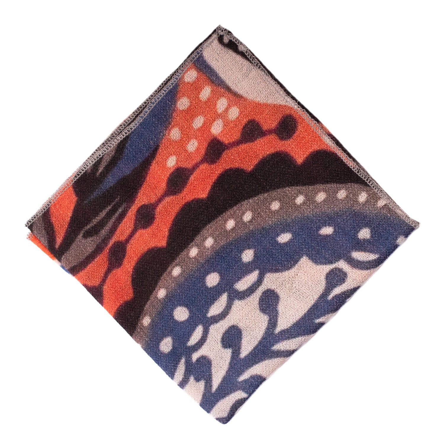 Fazzoletto da Taschino Vintage di Cashmere Fantasia Multicolor POCV135 Made in Italy Graffeo Cravatte Rombo