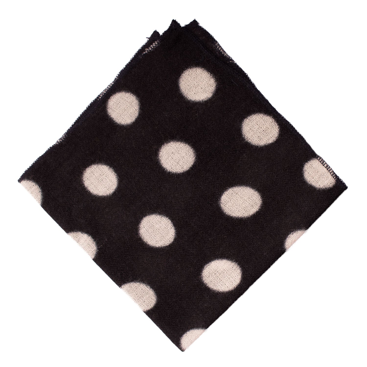 Fazzoletto da Taschino Vintage di Cashmere Grigio Scuro a Pois Bianchi POCV122 Made in Italy Graffeo Cravatte Rombo