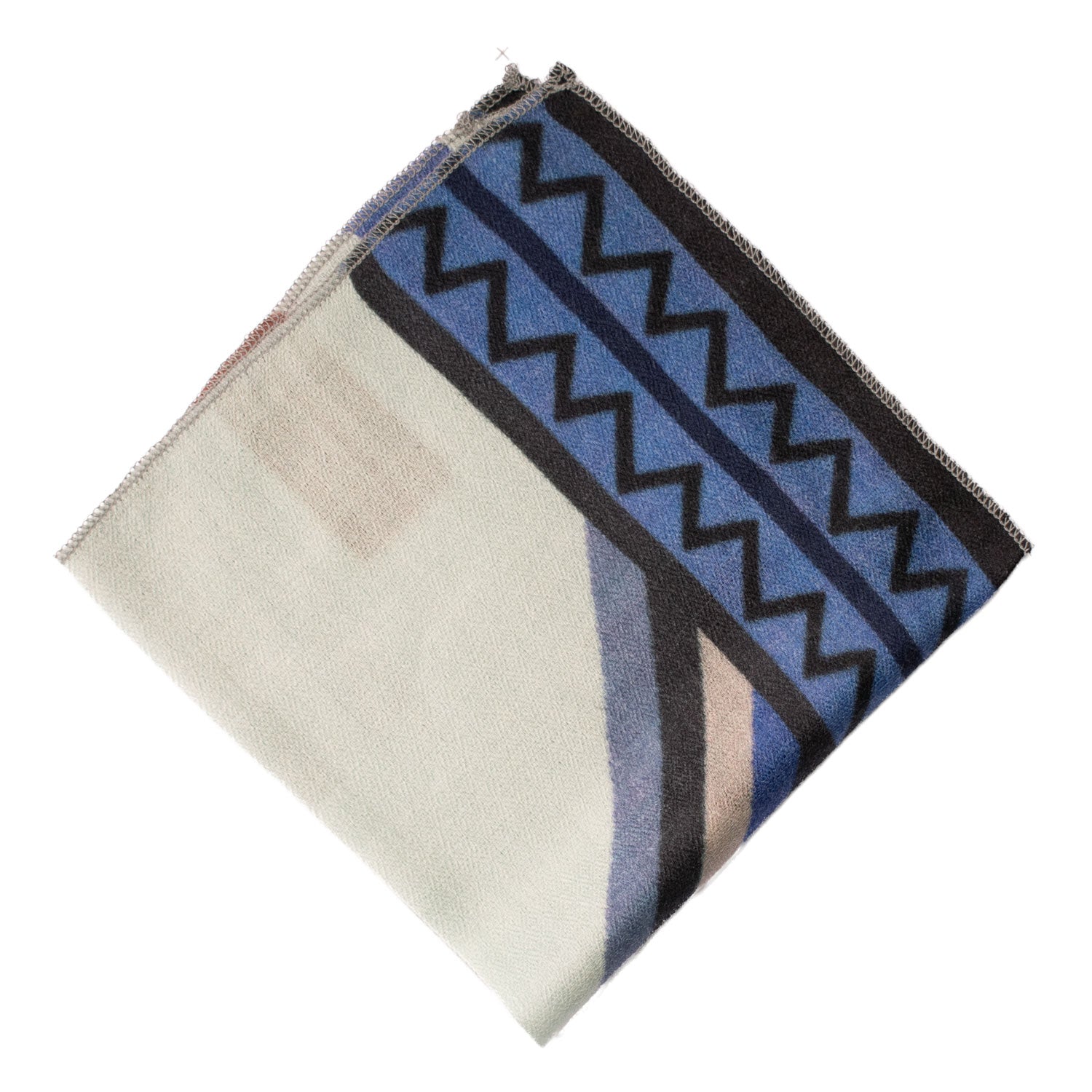 Fazzoletto da Taschino Vintage di Cashmere Verde Menta Fantasia Multicolor POCV134 Made in Italy Graffeo Cravatte Rombo