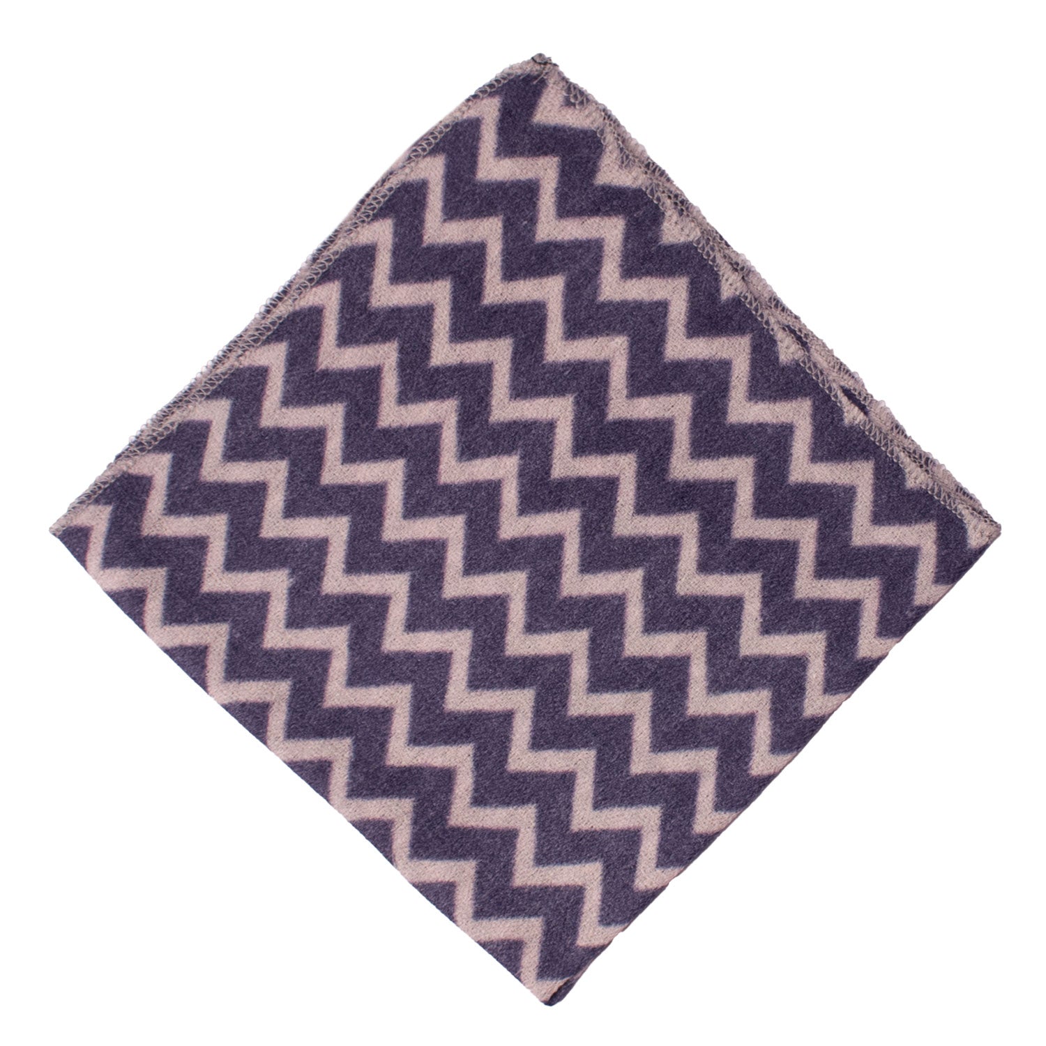 Fazzoletto da Taschino Vintage di Cashmere Viola Fantasia Grigio Chiaro POCV1056 Made in Italy Graffeo Cravatte Rombo