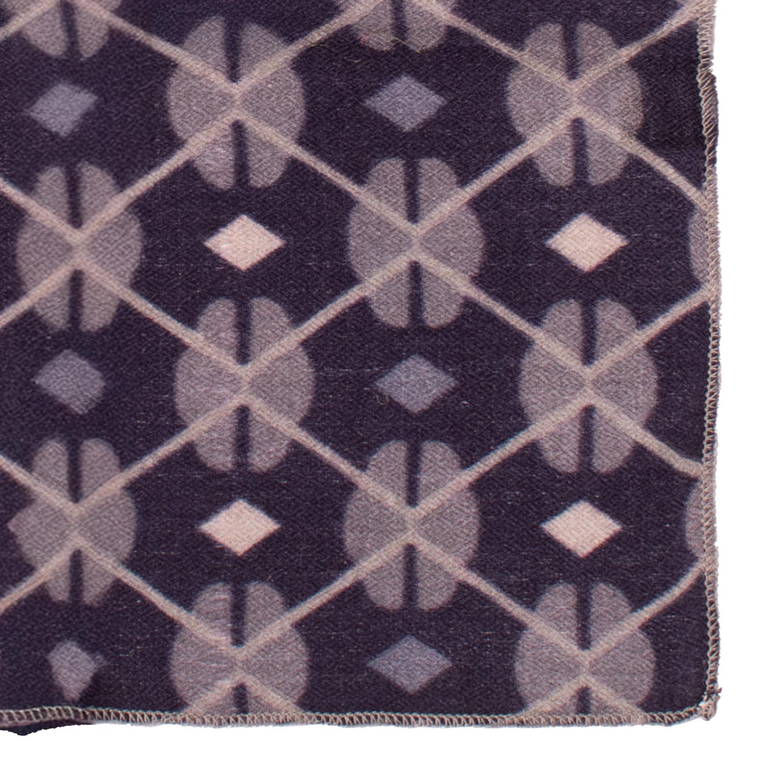 Fazzoletto da Taschino Vintage di Cashmere Viola Fantasia Lilla Grigia POCV1054 Made in Italy Graffeo Cravatte Dettaglio