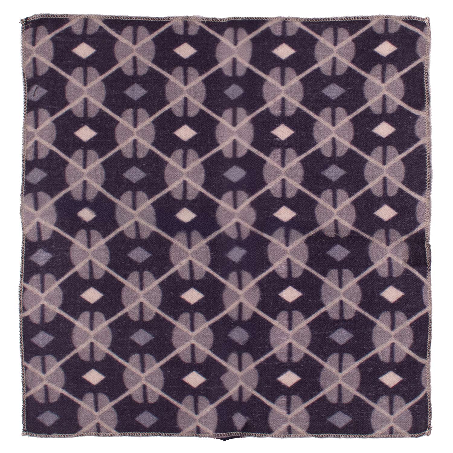 Fazzoletto da Taschino Vintage di Cashmere Viola Fantasia Lilla Grigia POCV1054 Made in Italy Graffeo Cravatte