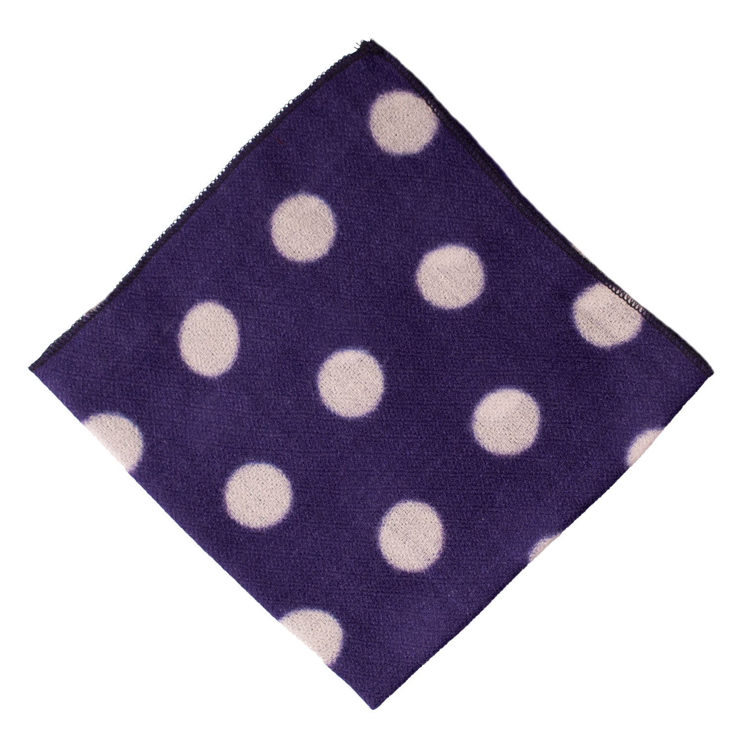 Fazzoletto da Taschino Vintage di Cashmere Viola a Pois Bianchi POCV116 Made in Italy Graffeo Cravatte Rombo