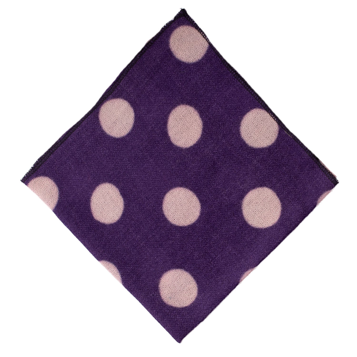 Fazzoletto da Taschino Vintage di Cashmere Viola a Pois Rosa POCV121 Made in Italy Graffeo Cravatte Rombo