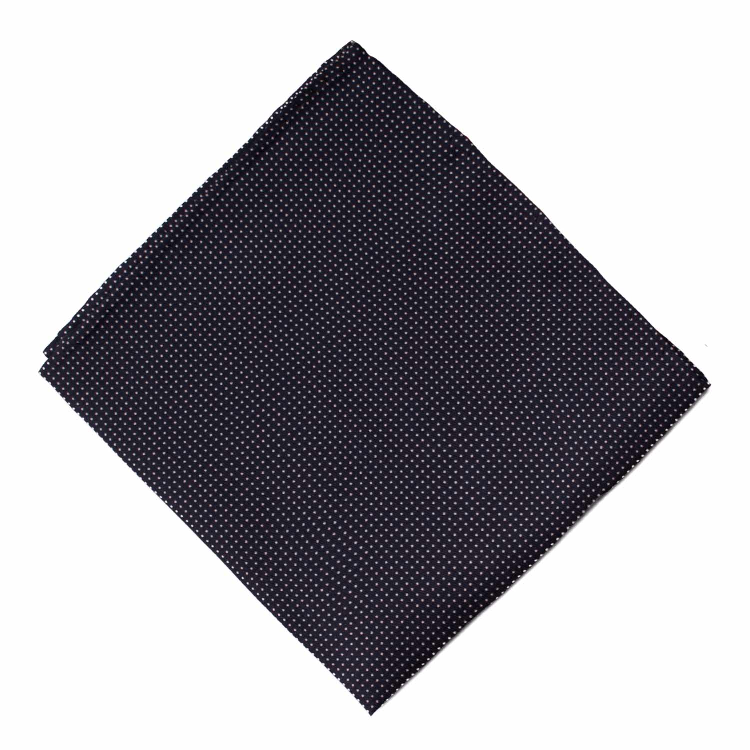 Fazzoletto da Taschino Vintage di Seta Blu Fantasia Bianca POCV993 Graffeo Cravatte Made in Italy Rombo