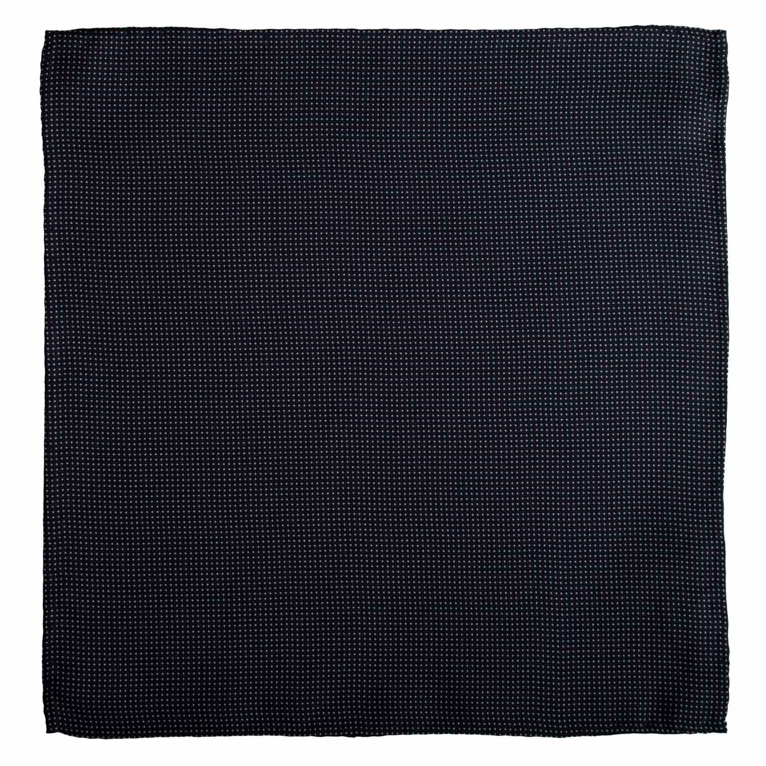 Fazzoletto da Taschino Vintage di Seta Blu Fantasia Bianca POCV993 Graffeo Cravatte Made in Italy