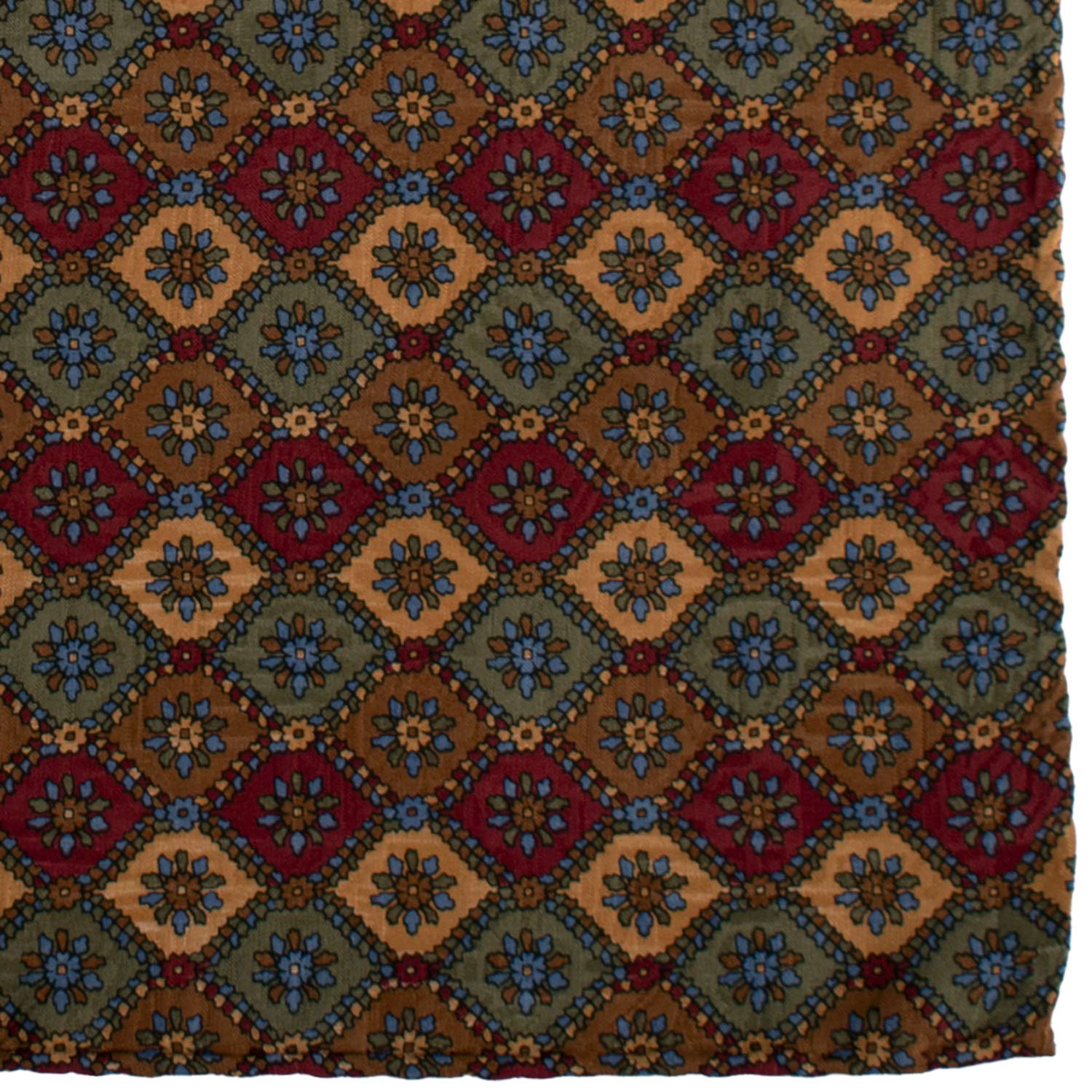 Fazzoletto da Taschino Vintage di Seta Fanatsia Multicolor POCV985 Graffeo Cravatte Made in Italy Dettaglio