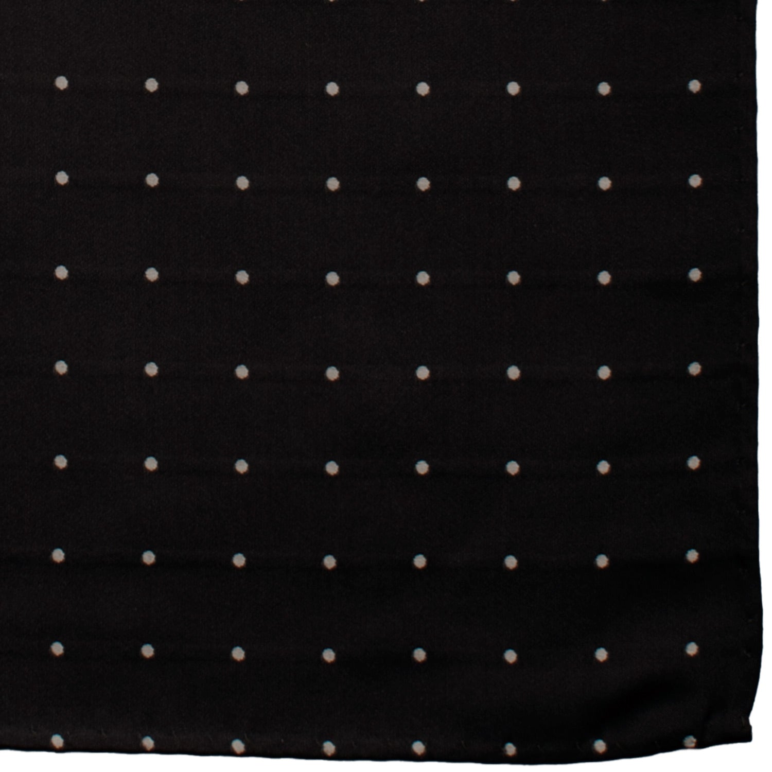 Man Anthracite Grey Vintage Silk Pocket Square Silver Grey Polka Dots POCV880