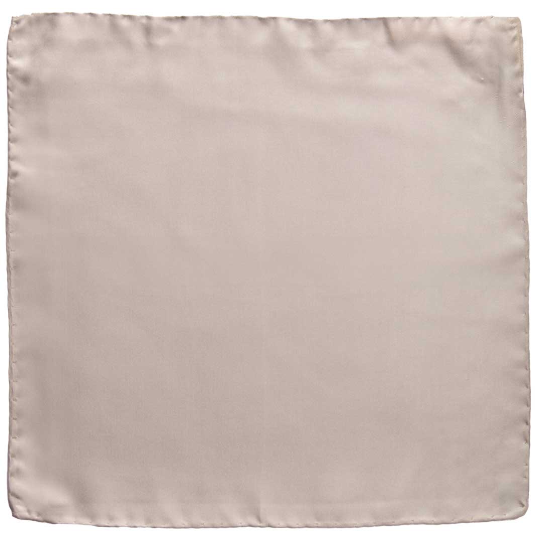 Fazzoletto da Taschino Vintage di Seta Grigio Argento Tinta Unita POCV714 Made in Italy Graffeo Cravatte