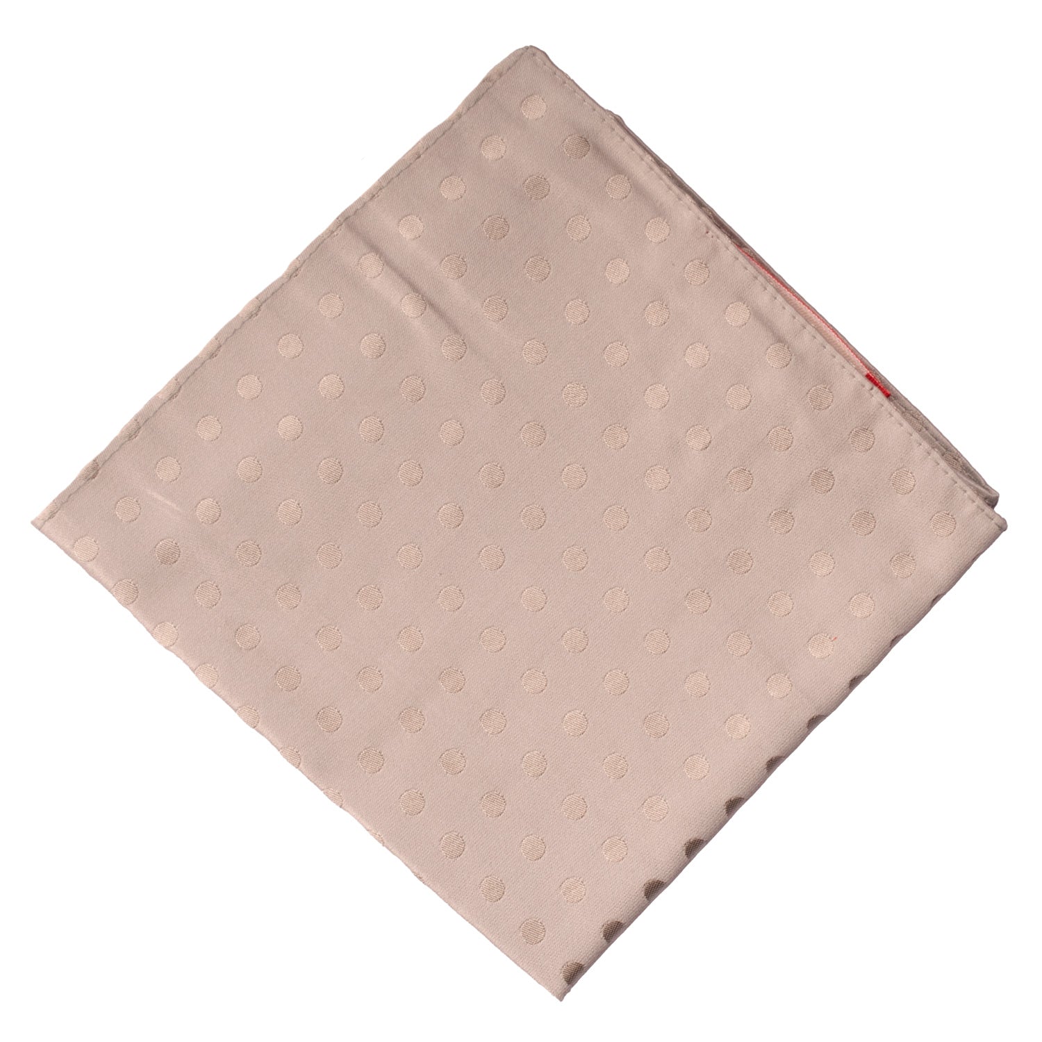 Fazzoletto da Taschino Vintage di Seta Grigio Argento a Pois POCV705 Piegata