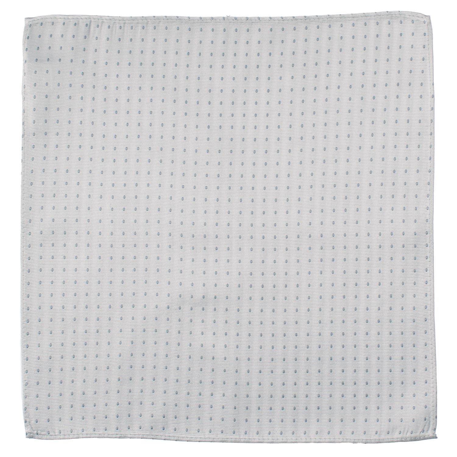 Fazzoletto da Taschino Vintage di Seta Grigio Chiaro a Pois Grigio Scuro POCV1077 Made in Italy Graffeo Cravatte