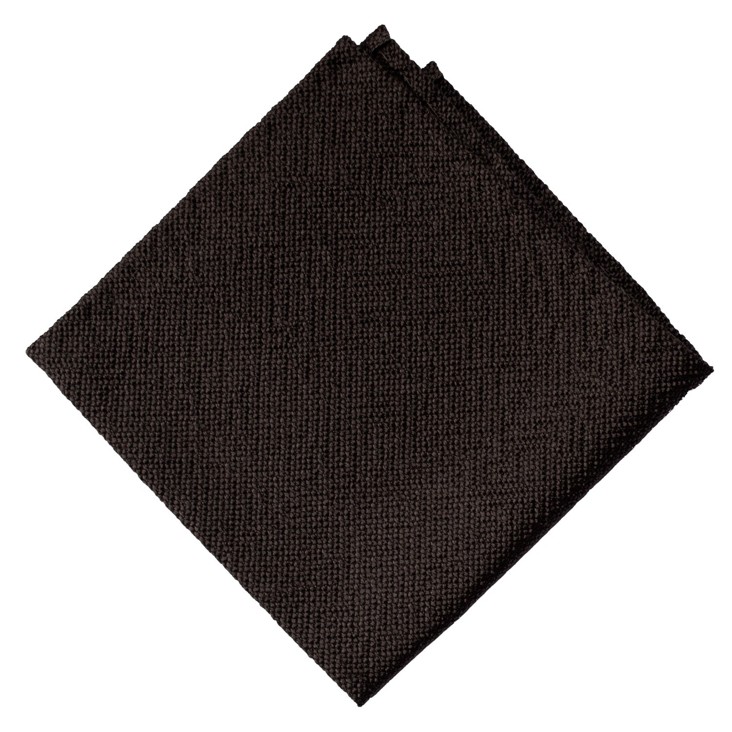 Fazzoletto da Taschino Vintage di Seta Grigio Scuro POCV710 Piegata