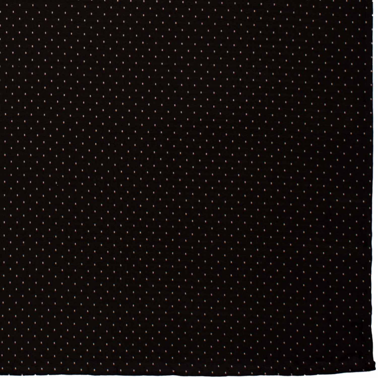 Fazzoletto da Taschino Vintage di Seta Nero Punto a Spillo Grigio POCV971 Graffeo Cravatte Made in Italy Dettaglio