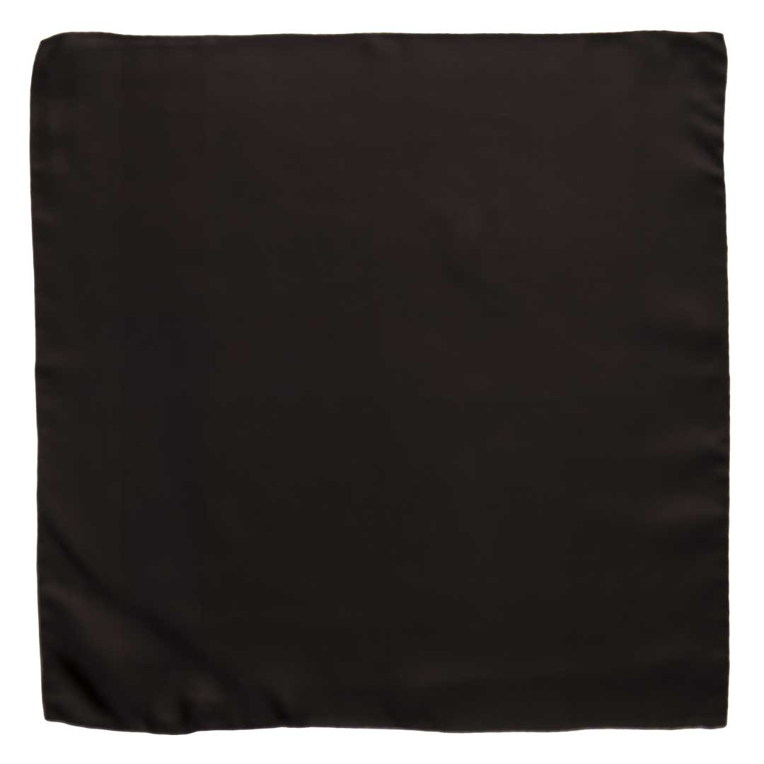 Fazzoletto da Taschino Vintage di Seta Nero Tinta Unita POCV793 Made in Italy Graffeo Cravatte