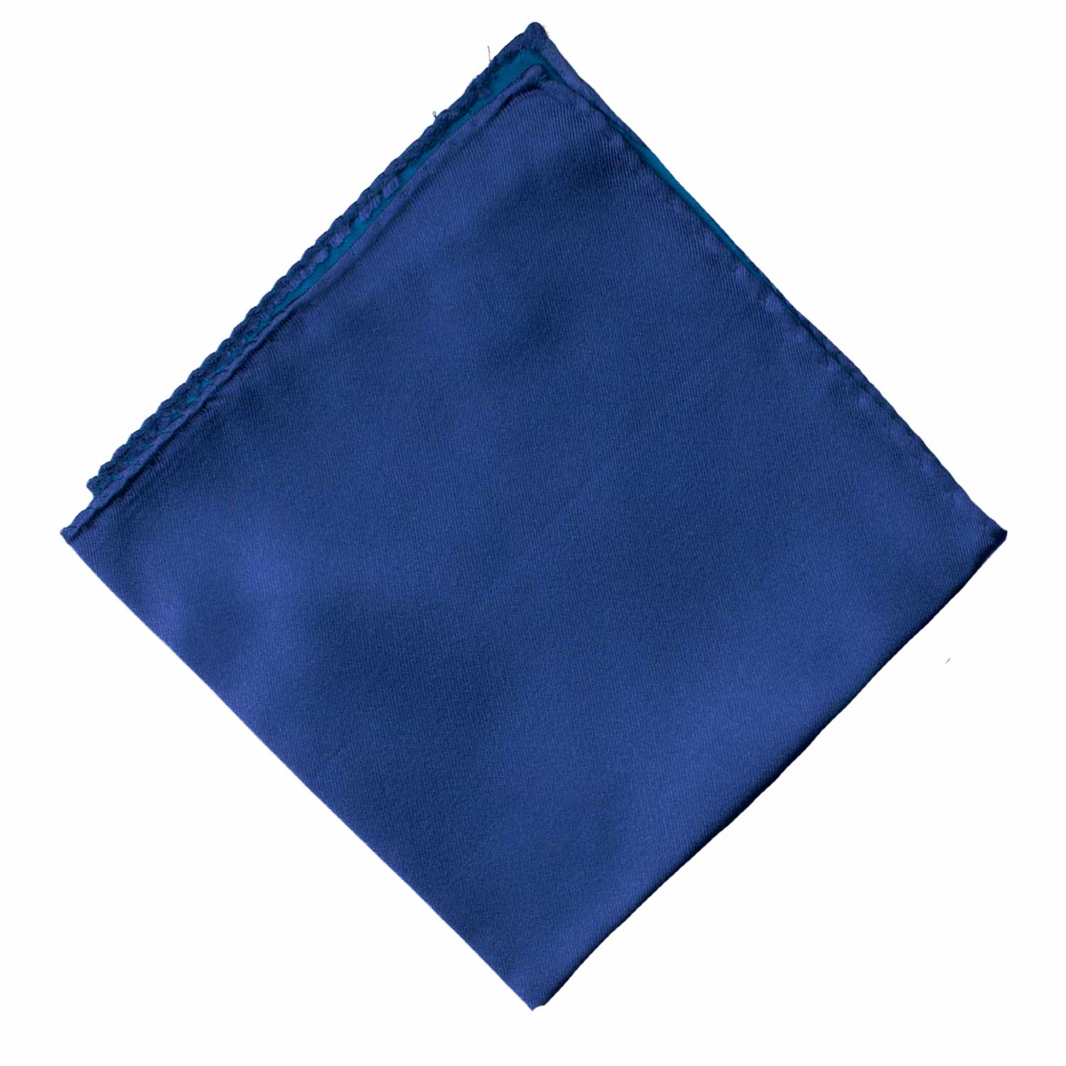 Fazzoletto da Taschino Vintage di Seta Raso Bluette Tinta Unita POCV877 Graffeo Cravatte Made in Italy Rombo