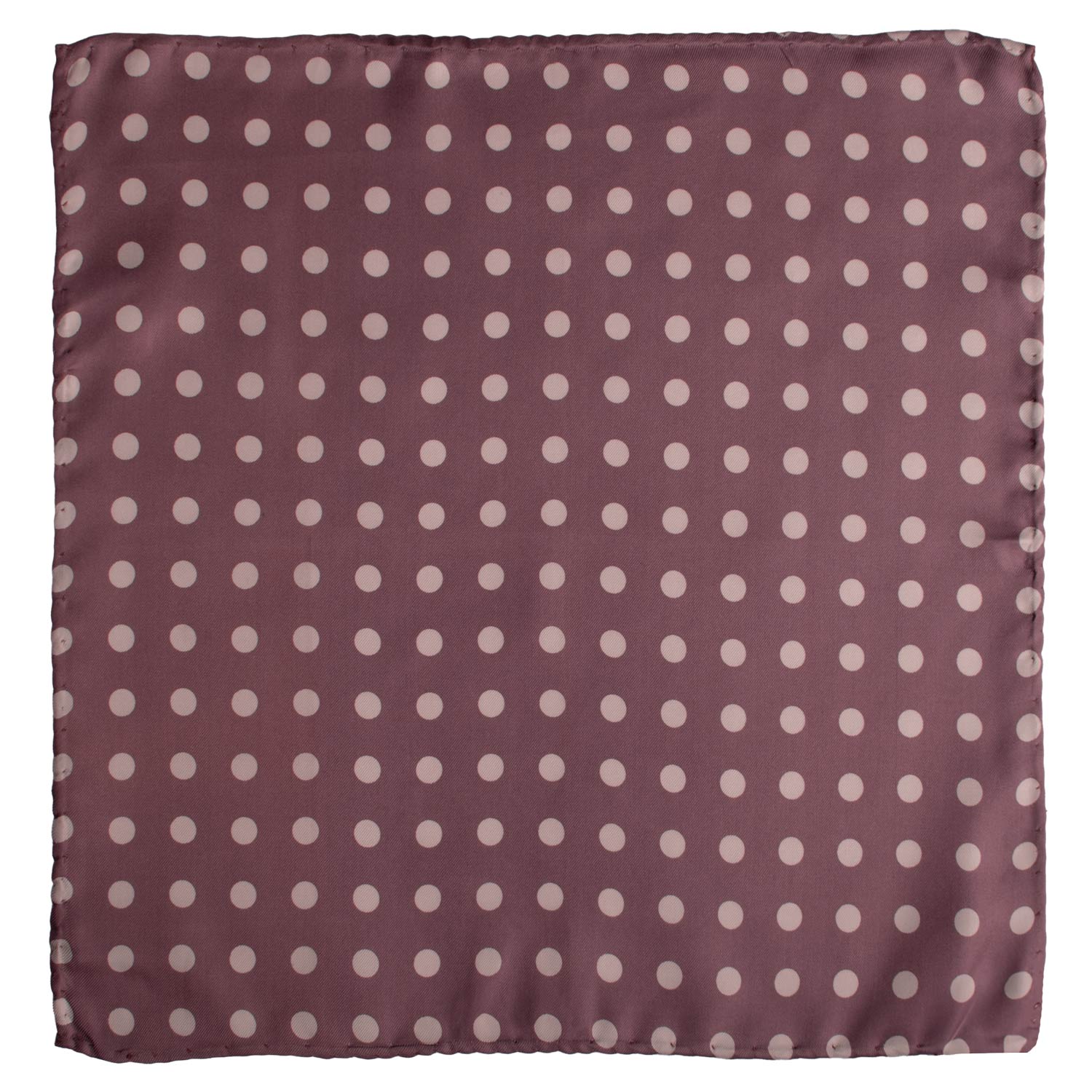 Fazzoletto da Taschino Vintage di Seta Rosa Antico a Pois Bianchi POCV1010 Graffeo Cravatte Made in Italy