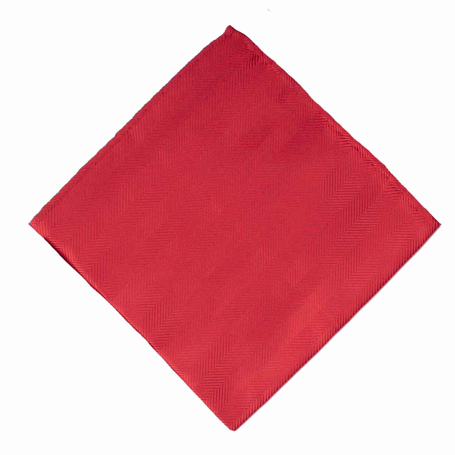 Fazzoletto da Taschino Vintage di Seta Rosso Lisca di Pesce Tono su Tono POCV1043 Graffeo Cravatte Made in Italy Rombo